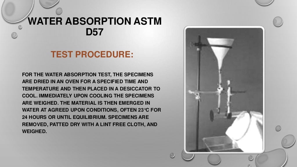 How to test absorbency of a fabric.