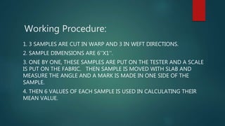 Stiffness(bending length) of Fabric and Test Method | PPTX