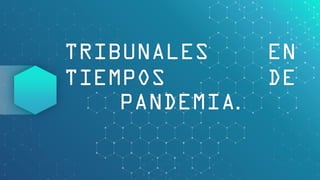 TRIBUNALES EN
TIEMPOS DE
PANDEMIA.
 