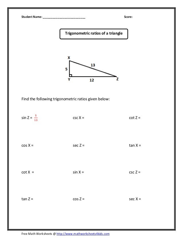 Worksheets Trig Ratios Worksheet trig ratios worksheet delibertad trigonometric delibertad