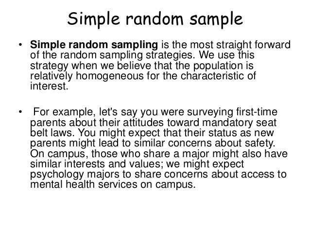 research paper using simple random sampling pdf