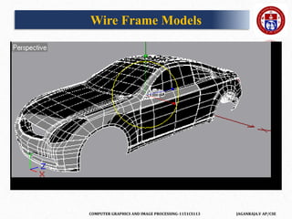 COMPUTER GRAPHICS AND IMAGE PROCESSING-1151CS113 JAGANRAJA.V AP/CSE
Wire Frame Models
 