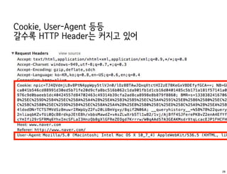 Cookie, User-Agent 등등
갈수록 HTTP Header는 커지고 있어




                          28
 