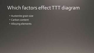 Temperature Time Transformation Diagram (TTT Diagram) | PPTX