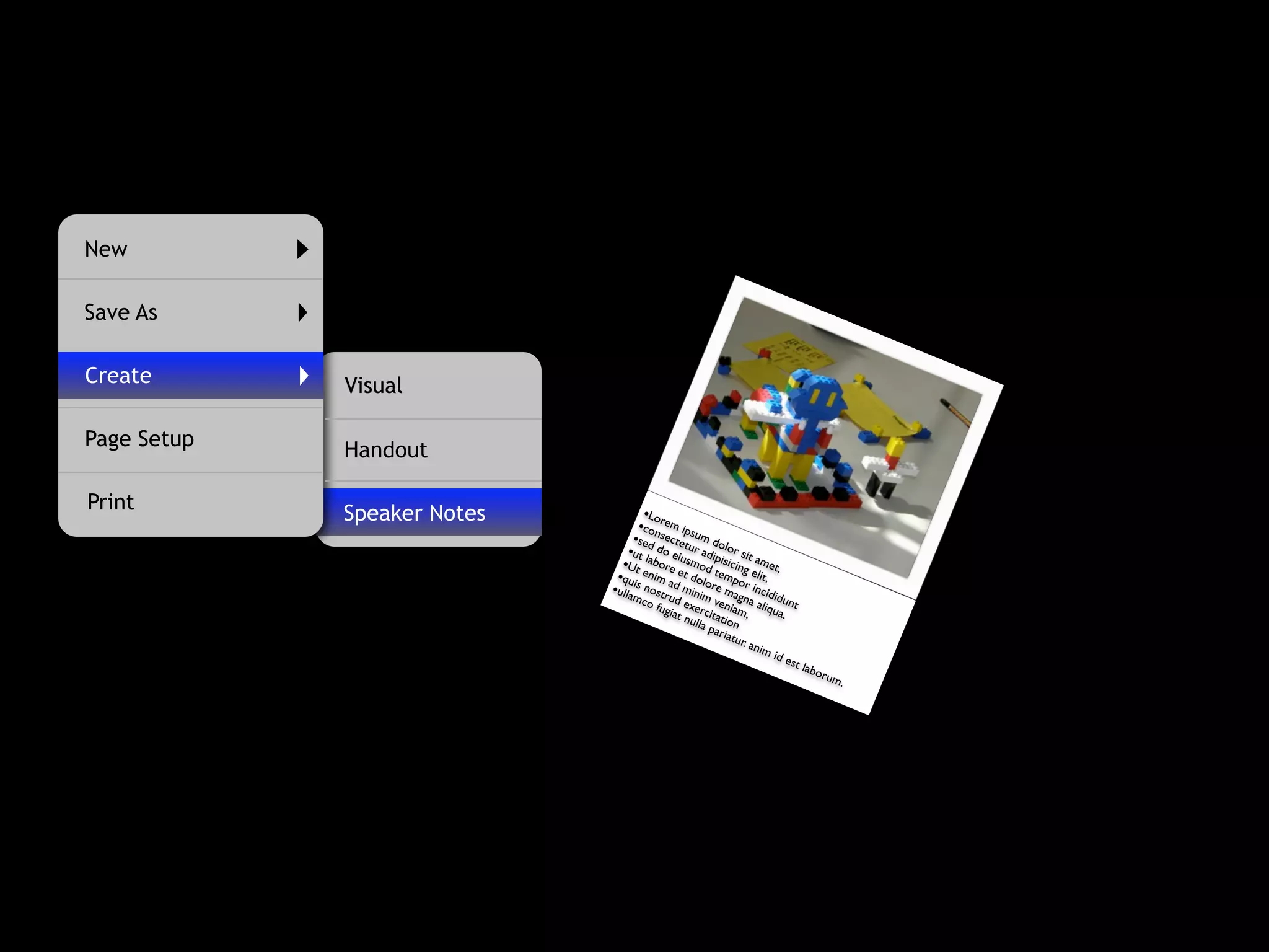 New

Save As

Create       Visual

Page Setup   Handout

Print        Speaker Notes         •Lo
                                  •conrem ipsu
                                 •se secte m do
                                •ut ld do eiutur adipi lor sit a
                                     a
                               •Ut e bore e smod t sicing e met,
                              •quis nim t dolo empo lit,
                             •ullam nostrad minim re mag r incidid
                                   co f ud ex      v    na         u
                                       ugia erci eniam aliqua nt
                                           tn     tati   ,         .
                                               ulla       o
                                                      par n
                                                         iatu
                                                              r. an
                                                                    im   id e
                                                                             st la
                                                                                  bor
                                                                                     um.
 