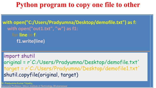 Python-File handling-slides-pkt | PDF | Programming Languages | Computing