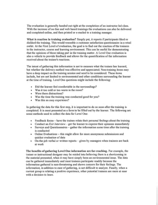 Kirkpatrick's Four Levels of Training Evaluation in Detail | PDF