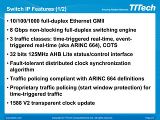 Time Triggered Ethernet - Overview | PDF