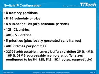 Time Triggered Ethernet - Overview | PDF