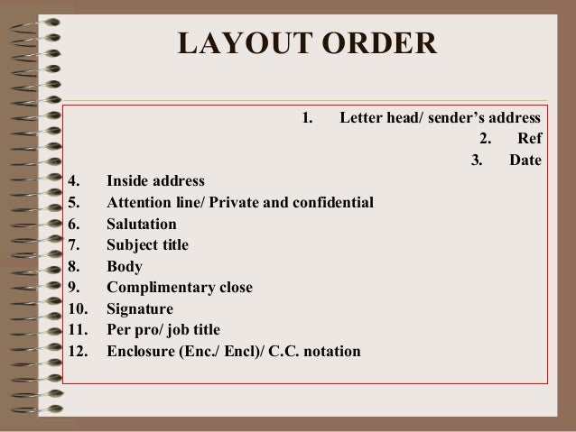 address order on letter