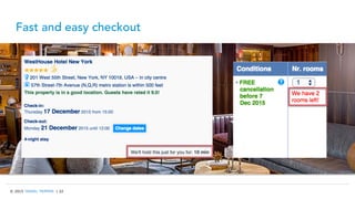 © 2015 TRAVEL TRIPPER | 22
Fast and easy checkout
 