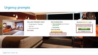 © 2015 TRAVEL TRIPPER | 31
Urgency prompts
 