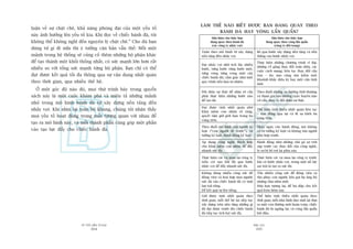 TÛÂ TÖËT ÀÏËN VÔ ÀAÅI
304
PHUÅ LUÅC
305
LAÂM THÏË NAÂO BIÏËT ÀÛÚÅC BAÅN ÀANG QUAY THEO
BAÁNH ÀAÂ HAY VOÂNG LÊÍN QUÊÍN?
Dêëu hiïåu cho thêëy baån
àang quay theo baánh àaâ
(caác cöng ty nhaãy voåt)
Dêëu hiïåu cho thêëy baån
àang quay theo voâng lêín quêín
(cöng ty àöëi troång)
Tuên theo mö hònh tûâ xêy dûång
nïìn taãng àïën nhaãy voåt.
Boã qua bûúác xêy dûång nïìn taãng vaâ tiïën
thùèng vaâo bûúác nhaãy voåt.
Àaåt nhaãy voåt nhúâ tñch luäy nhiïìu
bûúác, tûâng bûúác tûâng bûúác möåt,
tûâng voâng tûâng voâng möåt cuãa
chiïëc baánh àaâ; caãm giaác nhû möåt
quy trònh tiïën hoaá tûå nhiïn.
Thûåc hiïån nhûäng chûúng trònh vô àaåi,
nhûäng cöë gùæng thay àöíi toaân diïån, caác
cuöåc caách maång; liïn tuåc thay àöíi cêëu
truác – luác naâo cuäng tòm kiïëm möåt
khoaãnh khùæc diïåu kyâ hay möåt cûáu tinh
múái.
Àöëi diïån sûå thêåt àïí nhòn roä cêìn
phaãi thûåc hiïån nhûäng bûúác naâo
àïí taåo àaâ.
Theo àuöíi nhûäng xu hûúáng thúâi thûúång
vaâ tham gia vaâo nhûäng cuöåc huyïn naáo
vúá vêín, thay vò àöëi diïån sûå thêåt.
Àaåt àûúåc tñnh nhêët quaán nhúâ
Khaái niïåm con nhñm roä raâng,
quyïët têm giûä giúái haån trong ba
voâng troân.
Thïí hiïån tñnh thiïëu nhêët quaán liïn tuåc
– dao àöång qua laåi vaâ ài xa khoãi ba
voâng troân.
Theo àuöíi mö hònh con ngûúâi kyã
luêåt (“con ngûúâi ài trûúác”), tû
tûúãng kyã luêåt, haânh àöång kyã luêåt.
Nhaãy ngay vaâo haânh àöång, maâ khöng
coá tû tûúãng kyã luêåt vaâ khöng tòm ngûúâi
phuâ húåp trûúác.
AÁp duång cöng nghïå thñch húåp
cho Khaái niïåm con nhñm àïí àêíy
nhanh sûác àaâ.
Haânh àöång nhû nhûäng chuá gaâ súå trúâi
sêåp trûúác caác thay àöíi cuãa cöng nghïå,
lo súå bõ boã rúi laåi phña sau.
Thûåc hiïån caác vuå mua laåi cöng ty
(nïëu coá) sau khi àaä qua bûúác
nhaãy voåt àïí àêíy nhanh sûác àaâ.
Thûåc hiïån caác vuå mua laåi cöng ty trûúác
khi coá bûúác nhaãy voåt, trong möåt nöî lûåc
sai traái laâ taåo ra sûác àaâ.
Khöng duâng nhiïìu cöng sûác àïí
àöång viïn vaâ hoaâ húåp moåi ngûúâi;
sûác àaâ cuãa chiïëc baánh àaâ coá tñnh
lan toaã röång.
Àïí kïët quaã tûå lïn tiïëng.
Töën nhiïìu cöng sûác àïí àöång viïn vaâ
thu phuåc con ngûúâi, kïu goåi hoå uãng höå
nhûäng têìm nhòn múái.
Hûáa heån tûúng lai, àïí buâ àùæp cho kïët
quaã keám höm nay.
Giûä àûúåc tñnh nhêët quaán theo
thúâi gian; möîi thïë hïå laåi tiïëp tuåc
xêy dûång trïn nïìn taãng nhûäng gò
àaä àaåt àûúåc trûúác àoá; chiïëc baánh
àaâ tiïëp tuåc tñch luyä sûác àaâ.
Thïí hiïån tñnh thiïëu nhêët quaán theo
thúâi gian; möîi nhaâ laänh àaåo múái laåi àûa
ra möåt con àûúâng múái hoaân toaân; chiïëc
baánh àaâ bõ ngûâng laåi, vaâ voâng lêín quêín
bùæt àêìu.
luêån vïì sûå chùåt cheä, khaã nùng phoáng àaåi cuãa möåt yïëu töë
naây aãnh hûúãng lïn yïëu töë kia. Khi àoåc vïì chiïëc baánh àaâ, töi
khöng thïí khöng nghô àïën nguyïn lyá chùåt cheä.” Cho duâ baån
duâng tûâ gò ài nûäa thò yá tûúãng cùn baãn vêîn thïë: Möîi möåt
maãnh trong hïå thöëng seä cuãng cöë thïm nhûäng böå phêån khaác
àïí taåo thaânh möåt khöëi thöëng nhêët, coá sûác maånh lúán hún rêët
nhiïìu so vúái töíng sûác maånh tûâng böå phêån. Baån chó coá thïí
àaåt àûúåc kïët quaã töëi àa thöng qua sûå vêån duång nhêët quaán
theo thúâi gian, qua nhiïìu thïë hïå.
ÚÃ möåt goác àöå naâo àoá, moåi thûá trònh baây trong quyïín
saách naây laâ möåt cuöåc khaám phaá vaâ miïu taã nhûäng maãnh
nhoã trong mö hònh baánh àaâ tûâ xêy dûång nïìn taãng àïën
nhaãy voåt. Khi nhòn laåi toaân böå khung, chuáng töi nhêån thêëy
moåi yïëu töë hoaåt àöång trong möëi tûúng quan vúái nhau àïí
taåo ra mö hònh naây, vaâ möîi thaânh phêìn cuâng goáp möåt phêìn
vaâo taåo lûåc àêíy cho chiïëc baánh àaâ.
 