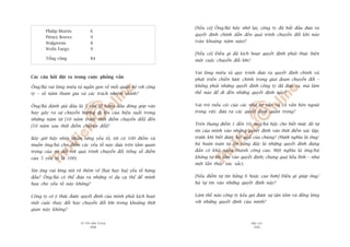 TÛÂ TÖËT ÀÏËN VÔ ÀAÅI
390
PHUÅ LUÅC
391
[Nïëu coá] Öng/Baâ haäy nhúá laåi, cöng ty àaä bùæt àêìu àûa ra
quyïët àõnh chñnh dêîn àïën quaá trònh chuyïín àöíi khi naâo
(vaâo khoaãng nùm naâo)?
[Nïëu coá] Àiïìu gò àaä kñch hoaåt quyïët àõnh phaãi thûåc hiïån
möåt cuöåc chuyïín àöíi lúán?
Vui loâng miïu taã quy trònh àûa ra quyïët àõnh chñnh vaâ
phaát triïín chiïën lûúåc chñnh trong giai àoaån chuyïín àöíi –
khöng phaãi nhûäng quyïët àõnh cöng ty àaä àûa ra, maâ laâm
thïë naâo àïí ài àïën nhûäng quyïët àõnh naây?
Vai troâ (nïëu coá) cuãa caác nhaâ tû vêën vaâ cöë vêën bïn ngoaâi
trong viïåc àûa ra caác quyïët àõnh quan troång?
Trïn thang àiïím 1 àïën 10, öng/baâ haäy cho biïët mûác àöå tûå
tin cuãa mònh vaâo nhûäng quyïët àõnh vaâo thúâi àiïím xaác lêåp,
trûúác khi biïët àûúåc kïët quaã cuãa chuáng? (Mûúâi nghôa laâ öng/
baâ hoaân toaân tûå tin rùçng àêy laâ nhûäng quyïët àõnh àuáng
àùæn coá khaã nùng thaânh cöng cao. Möåt nghôa laâ öng/baâ
khöng tûå tin lùæm vaâo quyïët àõnh; chuáng quaá liïìu lônh – nhû
möåt lêìn thaãy xuác xùæc).
[Nïëu àiïím tûå tin bùçng 6 hoùåc cao hún] Àiïìu gò giuáp öng/
baâ tûå tin vaâo nhûäng quyïët àõnh naây?
Laâm thïë naâo cöng ty kïu goåi àûúåc sûå têån têm vaâ àöìng loâng
vúái nhûäng quyïët àõnh cuãa mònh?
Philip Morris 6
Pitney Bowes 9
Walgreens 8
Wells Fargo 9
Töíng cöång 84
Caác cêu hoãi àùåt ra trong cuöåc phoãng vêën
Öng/Baâ vui loâng miïu taã ngùæn goån vïì möëi quan hïå vúái cöng
ty – söë nùm tham gia vaâ caác traách nhiïåm chñnh?
Öng/Baâ àaánh giaá àêu laâ 5 yïëu töë haâng àêìu àoáng goáp vaâo
hay gêy ra sûå chuyïín hûúáng ài lïn cuãa hiïåu suêët trong
nhûäng nùm tûâ [10 nùm trûúác thúâi àiïím chuyïín àöíi] àïën
[10 nùm sau thúâi àiïím chuyïín àöíi]?
Bêy giúâ haäy nhòn nhêån tûâng yïëu töë, töi coá 100 àiïím vaâ
muöën öng/baâ cho àiïím caác yïëu töë naây dûåa trïn têìm quan
troång cuãa noá àöëi vúái quaá trònh chuyïín àöíi (töíng söë àiïím
cuãa 5 yïëu töë laâ 100).
Xin öng vui loâng noái roä thïm vïì [hai hay ba] yïëu töë haâng
àêìu? Öng/Baâ coá thïí àûa ra nhûäng vñ duå cuå thïí àïí minh
hoåa cho yïëu töë naây khöng?
Cöng ty coá yá thûác àûúåc quyïët àõnh cuãa mònh phaãi kñch hoaåt
möåt cuöåc thay àöíi hay chuyïín àöíi lúán trong khoaãng thúâi
gian naây khöng?
 