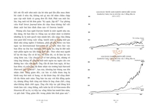 TÛÂ TÖËT ÀÏËN VÔ ÀAÅI
42
PHUÅ LUÅC
43
hïët sûác löîi möët nhû möåt cêåu beá nhaâ quï lêìn àêìu mua àûúåc
böå caánh úã siïu thõ, khöng noái gò maâ chó nhòn chùçm chùåp
qua cùåp mùæt kñnh coá goång àen löîi thúâi. Phaãi sau möåt luác
lêu, öng múái traã lúâi àún giaãn: “Kyâ quùåc, lêåp dõ!”9
Tay phoáng
viïn Wall Street Journal höm àoá chõu thua khöng thïí viïët
àûúåc möåt baâi baáo àònh àaám naâo vïì Darwin Smith!
Nhûng nïëu baån nghô Darwin Smith laâ möåt ngûúâi nhu mò,
dõu daâng, thò baån lêìm to. Àùçng sau sûå nhuát nhaát vaâ khiïm
nhûúâng êëy laâ möåt quyïët têm maänh liïåt, sùén saâng chõu àûång
moåi gian khöí trong cuöåc söëng. Smith sinh ra trong möåt gia
àònh nhaâ nöng ngheâo úã Indiana, phaãi ài laâm thïm vaâo ban
ngaây taåi International Harvester àïí coá tiïìn theo hoåc vaâo
ban àïm taåi Àaåi hoåc Indiana. Möåt ngaây noå, öng bõ àûát mêët
möåt phêìn ngoán tay khi àang laâm viïåc. Theo nhû moåi ngûúâi
kïí laåi thò öng vêîn cûá ài hoåc töëi höm àoá, vaâ ài laâm laåi vaâo
saáng höm sau. Cêu chuyïån coá veã húi phoáng àaåi, nhûng roä
raâng öng khöng àïí chuyïån mêët möåt ngoán tay ngùn caãn con
àûúâng hoåc vêën cuãa mònh. Öng vêîn ài laâm ban ngaây, ài hoåc
ban àïm, vaâ cuöëi cuâng àaä àûúåc nhêån vaâo trûúâng luêåt Harvard
(Harvard Law School)10
. Sau naây, khoaãng hai thaáng sau khi
nhêån chûác Töíng giaám àöëc, caác baác sô chêín àoaán öng bõ
bïånh ung thû muäi vaâ hoång, vaâ dûå àoaán öng chó söëng àûúåc
töëi àa thïm möåt nùm. Öng baáo tin naây vúái Höåi àöìng quaãn
trõ, nhûng àöìng thúâi cuäng noái thïm laâ öng chûa chïët, cuäng
nhû khöng àõnh chïët ngay. Öng vêîn tiïëp tuåc giûä àuáng lõch
trònh laâm viïåc cùng thùèng, möîi tuêìn laåi ài tûâ Winconsin àïën
Houston àïí xaå trõ, vaâ tiïëp tuåc söëng thïm hai mûúi lùm nùm,
vaâ giûä chûác Töíng giaám àöëc trong phêìn lúán thúâi gian naây11
.
GIAI ÀOAÅN DARWIN SMITH ÀIÏÌU HAÂNH
Kimberly-Clark, Giaá trõ tñch luäy cuãa 1 àöìng àêìu tû
1971-1991
GIAI ÀOAÅN TRÛÚÁC KHI DARWIN SMITH ÀIÏÌU HAÂNH
Kimberly-Clark, Giaá trõ tñch luäy cuãa 1 àöìng àêìu tû
1951-1971
Kimberly-Clark
5,30
Kimberly-Clark
Thõ trûúâng chung:
8,30
Thõ trûúâng chung:
 