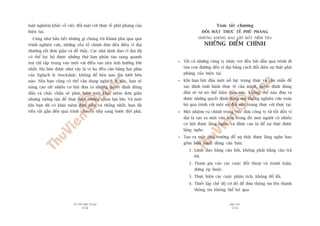 TÛÂ TÖËT ÀÏËN VÔ ÀAÅI
154
PHUÅ LUÅC
155
Toám tùæt chûúng
ÀÖËI MÙÅT THÛÅC TÏË PHUÄ PHAÂNG
(NHÛNG KHÖNG BAO GIÚÂ MÊËT NIÏÌM TIN)
NHÛÄNG ÀIÏÍM CHÑNH
Têët caã nhûäng cöng ty nhaãy voåt àïìu bùæt àêìu quaá trònh ài
tòm con àûúâng àïën vô àaåi bùçng caách àöëi diïån sûå thêåt phuä
phaâng cuãa hiïån taåi.
Khi baån bùæt àêìu möåt nöî lûåc trung thûåc vaâ cêìn mêîn àïí
xaác àõnh tònh hònh thûåc tïë cuãa mònh, quyïët àõnh àuáng
àùæn seä tûå noá thïí hiïån àiïìu naây. Khöng thïí naâo àûa ra
àûúåc nhûäng quyïët àõnh àuáng maâ khöng nghiïn cûáu toaân
böå quaá trònh vúái möåt sûå àöëi mùåt trung thûåc vúái thûåc taåi.
Möåt nhiïåm vuå chñnh trong viïåc àûa cöng ty tûâ töët àïën vô
àaåi laâ taåo ra möåt vùn hoáa trong àoá moåi ngûúâi coá nhiïìu
cú höåi àûúåc lùæng nghe, vaâ àónh cao laâ àïí sûå thêåt àûúåc
lùæng nghe.
Taåo ra möåt möi trûúâng àïí sûå thêåt àûúåc lùæng nghe bao
göìm böën haânh àöång cùn baãn:
1. Laänh àaåo bùçng cêu hoãi, khöng phaãi bùçng cêu traã
lúâi.
2. Tham gia vaâo caác cuöåc àöëi thoaåi vaâ tranh luêån,
àûâng eáp buöåc.
3. Thûåc hiïån caác cuöåc phên tñch, khöng àöí löîi.
4. Thiïët lêåp chïë àöå cúâ àoã àïí àûa thöng tin lïn thaânh
thöng tin khöng thïí boã qua
luêåt nghiïm khùæc vïì viïåc àöëi mùåt vúái thûåc tïë phuä phaâng cuãa
hiïån taåi.
Cuäng nhû hêìu hïët nhûäng gò chuáng töi khaám phaá qua quaá
trònh nghiïn cûáu, nhûäng yïëu töë chñnh àûa àïën àiïìu vô àaåi
thûúâng rêët àún giaãn vaâ dïî thêëy. Caác nhaâ laänh àaåo vô àaåi àaä
coá thïí loåc boã àûúåc nhûäng thûá laâm phên taán xung quanh
maâ chó têåp trung vaâo möåt vaâi àiïìu taåo nïn aãnh hûúãng lúán
nhêët. Hoå laâm àûúåc nhû vêåy laâ vò hoå àïìu cên bùçng hai phña
cuãa Nghõch lyá Stockdale, khöng àïí bïn naâo lêën lûúát bïn
naâo. Nïëu baån cuäng coá thïí vêån duång nghõch lyá naây, baån seä
nêng cao rêët nhiïìu cú höåi àûa ra nhûäng quyïët àõnh àuáng
àùæn vaâ chùæc chùæn seä phaát hiïån möåt khaái niïåm àún giaãn
nhûng tûúâng têån àïí thûåc hiïån nhûäng choån lûåa lúán. Vaâ möåt
khi baån àaä coá khaái niïåm àún giaãn vaâ thöëng nhêët, baån àaä
tiïën rêët gêìn àïën quaá trònh chuyïín tiïëp sang bûúác àöåt phaá.
 