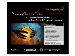 Train the Trainer Certification Workshop
