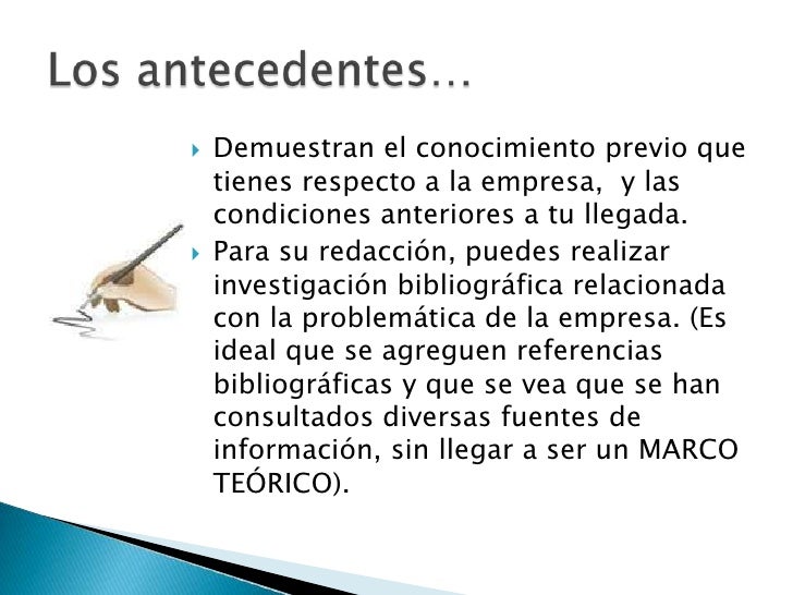 Título del informe, antecedentes y problemática
