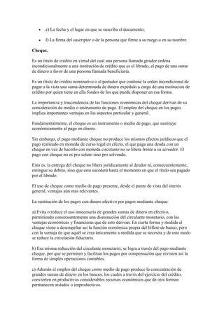 Títulos de crédito