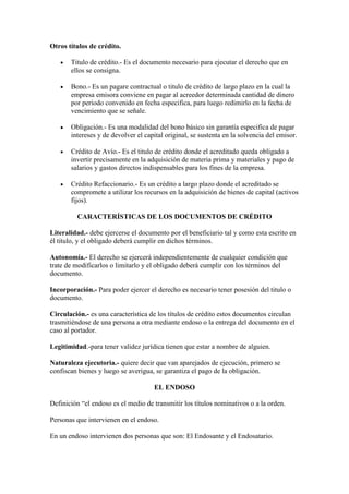 Títulos de crédito
