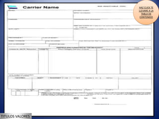 HAZ CLICK TE
                  LLEVARE A LA
                    TABLA DE
                   CONTENIDO




TITULOS VALORES
 