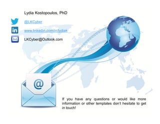 Lydia Kostopoulos, PhD 
@LKCyber 
www.linkedin.com/in/lydiak 
LKCyber@Outlook.com 
If you have any questions or would like more 
information or other templates don’t hesitate to get 
in touch! 
