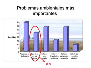 Problemas ambientales más importantes   . 16 % 