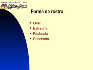   Forma de rostro Oval Estre ch a Redonda Cuadrada 