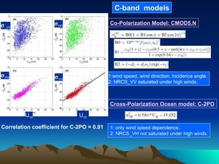 Co-Polarization Model:   CMOD5.N Cross-Polarization Ocean model: C-2PO 1:wind speed, wind direction, incidence angle. 2: N...
