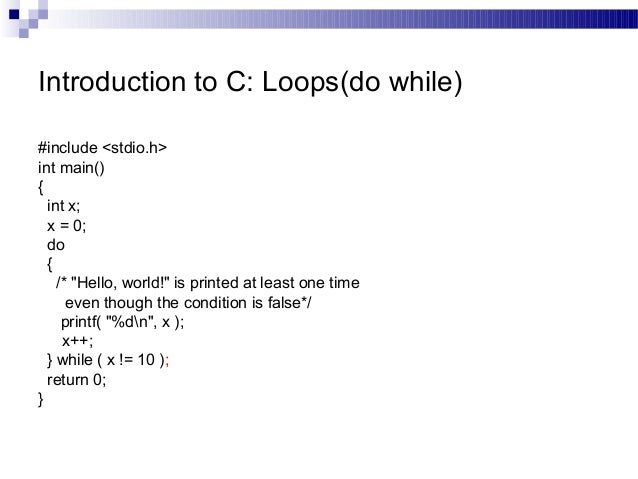 Intro to c programming