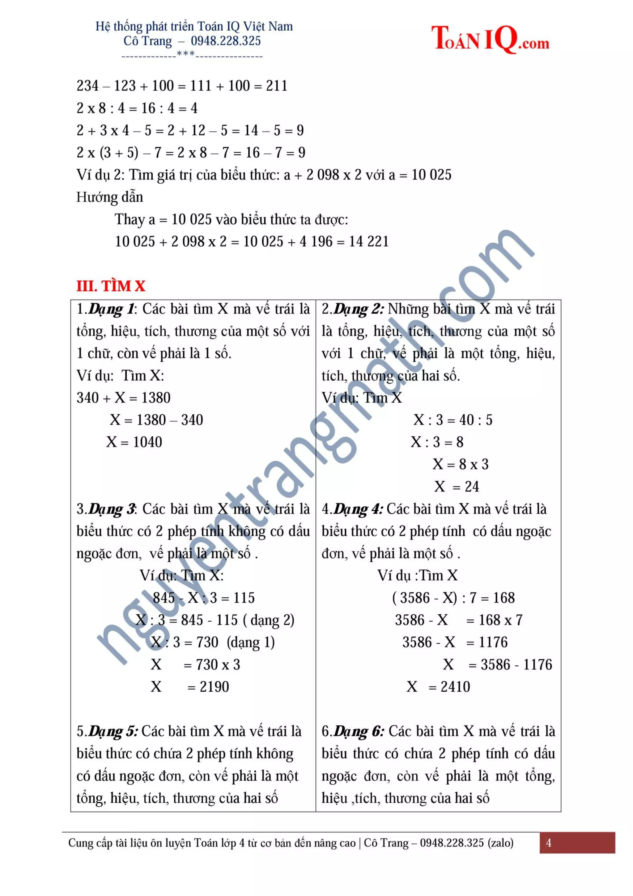 BÀI TẬP CUỐI TUẦN LỚP 4 MÔN TOÁN - TUẦN 1 - CÓ ĐÁP ÁN THAM KHẢO