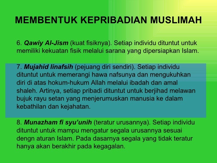 Kepribadian Muslimah
