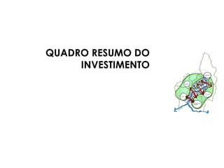 QUADRO RESUMO DO INVESTIMENTO 