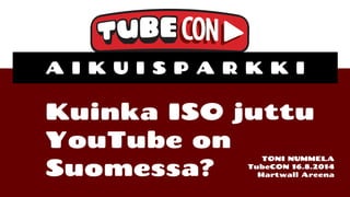 Kuinka ISO Juttu YouTube On Suomessa TubeCON Aikuisparkki 16 8 2014 