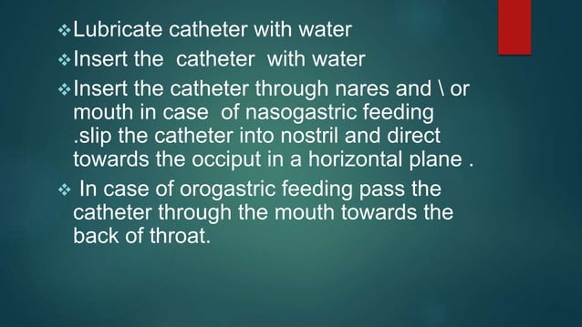 Image showcasing Tube feeding ( Gavage feeding ) | PPTX
