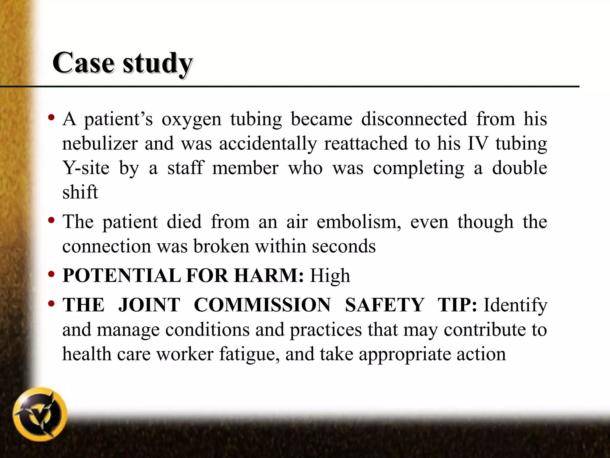 Tube misconnections in critical care | PPT