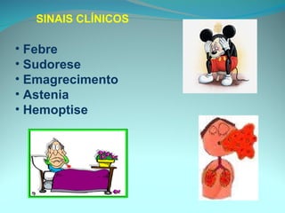 Febre  Sudorese  Emagrecimento Astenia Hemoptise  SINAIS CLÍNICOS 