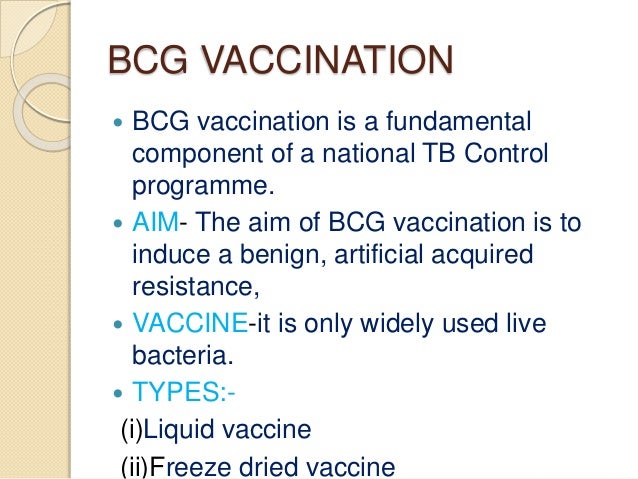 Who is the BCG vaccine recommended for?