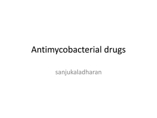Antimycobacterial drugs
sanjukaladharan
 