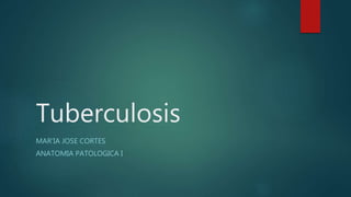 Tuberculosis
MAR’IA JOSE CORTES
ANATOMIA PATOLOGICA I
 