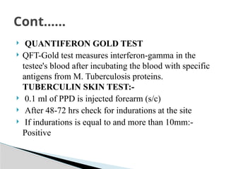 Qft Test Tuberculosis Tuberculosis Tuberculosis Tuberculosis | PPTX