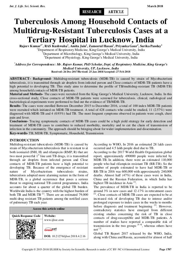 research paper on tuberculosis