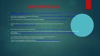 REFERENCIAS
▶ Laboratorios, Z. (2021, febrero 19). Tuberculosis caprina y bioseguridad ganadera. Zotal; Zotal Laboratorios. https://www.zotal.com/bioseguridad-
ganadera-en-la-especie-caprina/.
▶ (S/f). Visavet.es. Recuperado el 20 de abril de 2023, de https://www.visavet.es/data/tesis/tuberculosis-caprina-estudio-de-la-respuesta-inmune-y-
aportaciones-a-su-diagnostico.pdf
▶ (S/f-b). Wordreference.com. Recuperado el 20 de abril de 2023, de https://www.wordreference.com/sinonimos/tuberculosis
▶ CDCTB. (2022, marzo 11). La tuberculosis (TB) en los Estados Unidos. Centers for Disease Control and Prevention.
https://www.cdc.gov/tb/esp/worldtbday/history_es.htm
▶ (S/f-c). Gob.ar. Recuperado el 20 de abril de 2023, de https://inta.gob.ar/sites/default/files/folleto_tuberculosis_en_caprinos.pdf
▶ El Gobierno de Canarias anima a los productores de caprino a vacunar contra la paratuberculosis. (s/f). Interempresas. Recuperado el 20 de abril de
2023, de https://www.interempresas.net/caprino/Articulos/293241-Gobierno-de-Canarias-anima-a-productores-de-caprino-a-vacunar-contra-
paratuberculosis.html
▶
EXPOSICION TUBERCULOSIS.pptx. (s/f). Slideshare.net. Recuperado el 20 de abril de 2023, de
https://es.slideshare.net/GibelyDuranSanjuan1/exposicion-tuberculosispptx
▶ (S/f-d). Tal.com. Recuperado el 20 de abril de 2023, de http://tal.com/bioseguridad-ganadera-en-la-especie-
caprina/#:~:text=La%20tuberculosis%20caprina%20es%20una,provoca%20la%20muerte%20del%20mismo
 