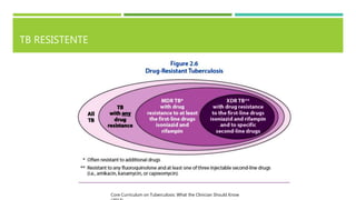 TB RESISTENTE
Core Curriculum on Tuberculosis: What the Clinician Should Know
 
