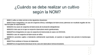 ¿Cuándo se debe realizar un cultivo
según la NOM?
 