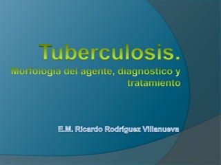 Tuberculosis morfología del agente, diagnóstico y tratamiento