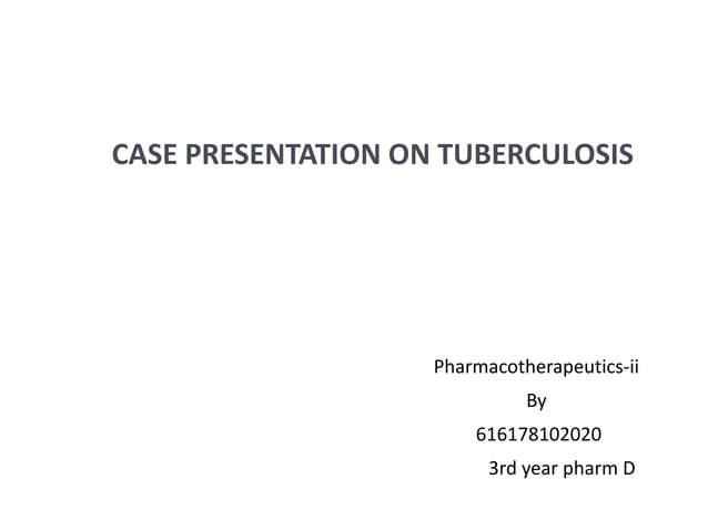 Tuberculosis ppt | PPT