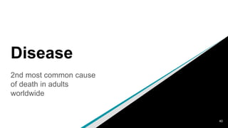 Disease
2nd most common cause
of death in adults
worldwide
40
 