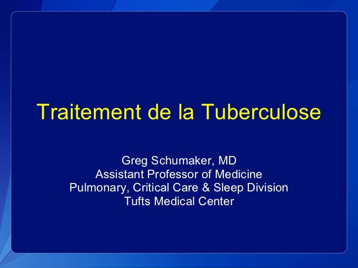 Tuberculosis Treatment French Symposia The Crudem Foundation