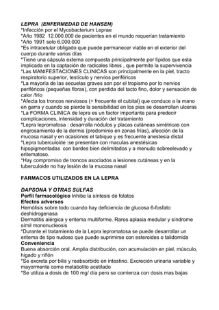 Tuberculosis Y Lepra